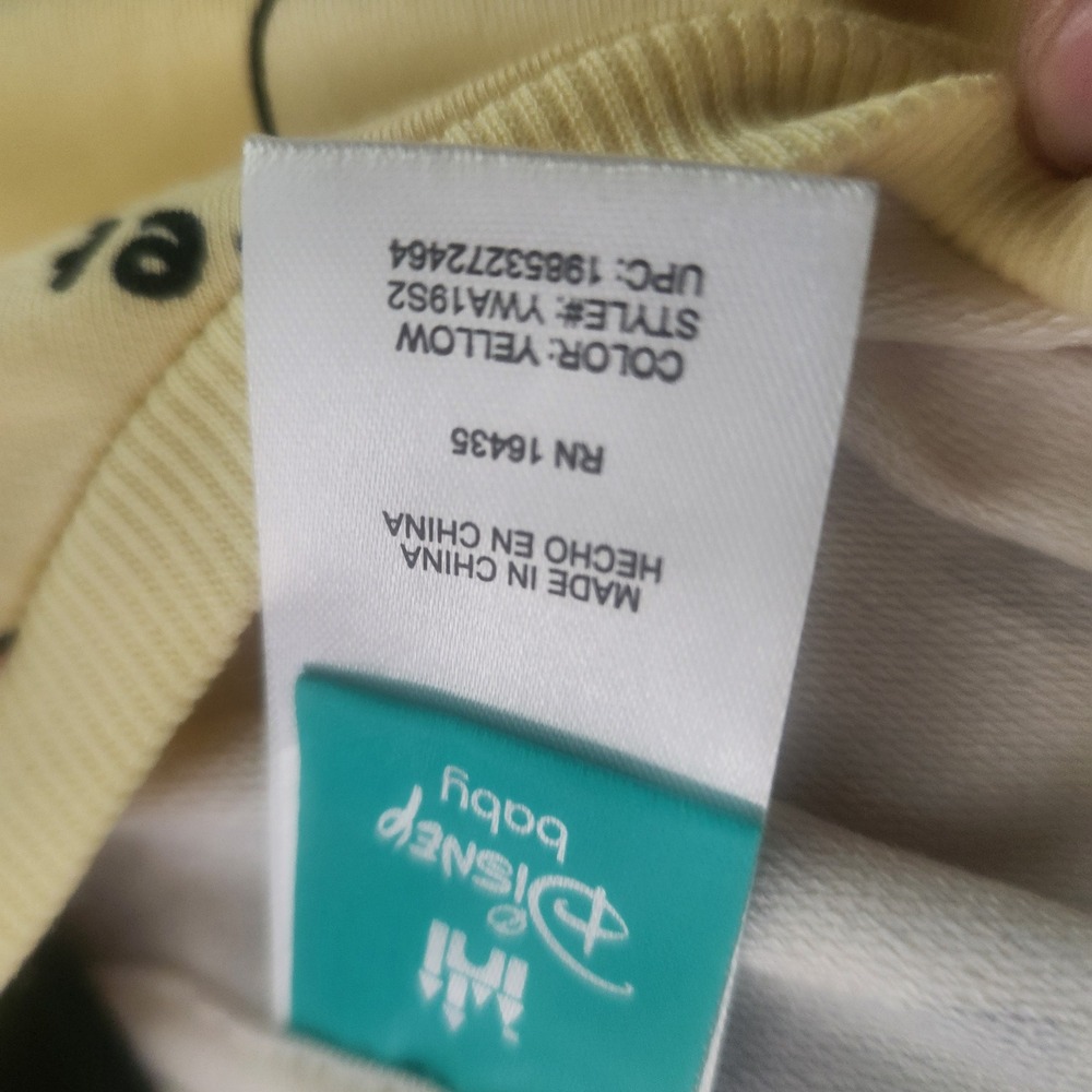 Disney Baby Winnie the Pooh Bamboo Viscose 2pc Set Yellow Tigger Eeyore 3/6 M - Picture 5 of 11